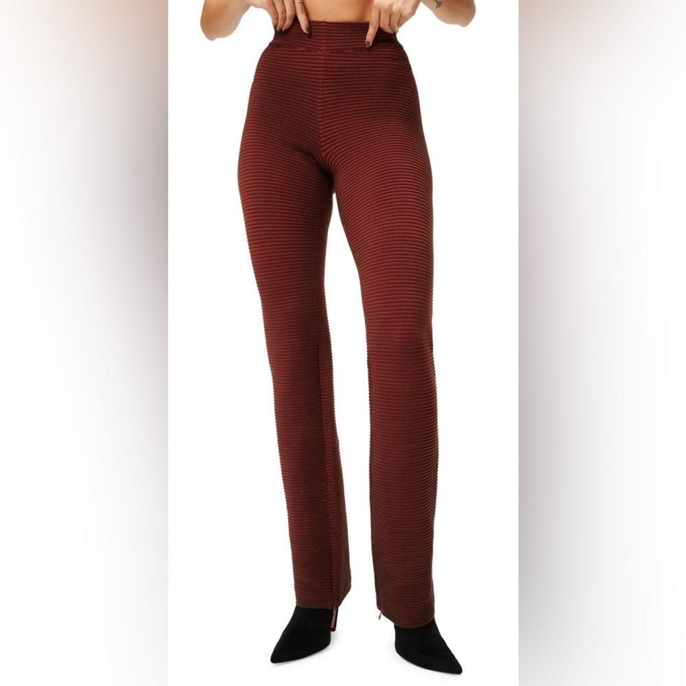 🥳 GOOD AMERICAN Ribbed Wide Leg Pants